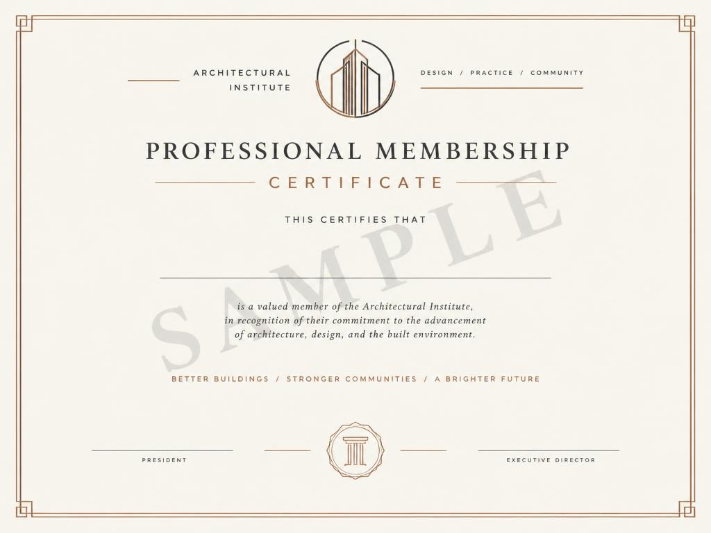 Example membership — sample, not a real credential